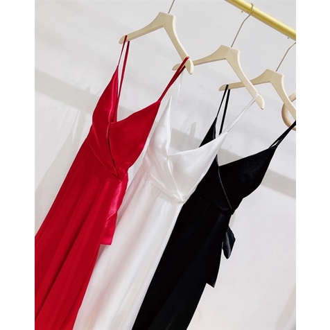 Váy lụa nữ 2 dây hở lưng sexy quyến rủ gợi cảmITrần Hân Shop 3007065