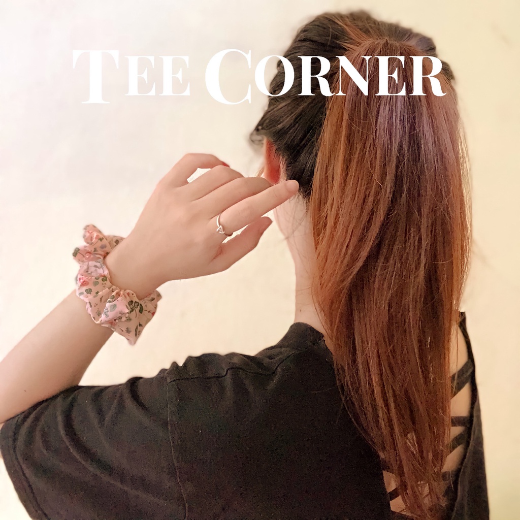 Dây buộc tóc Scrunchie Họa tiết dễ thương