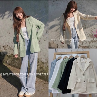 Áo vest tweed dài tay, áo khoác blazer dạ cực xinh kèm ảnh thật
