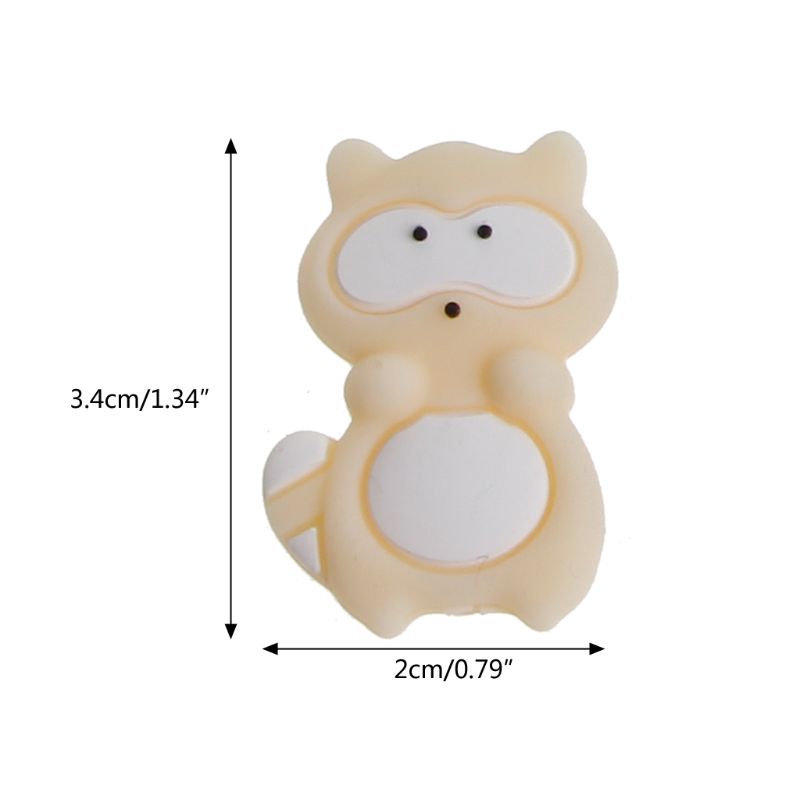 Đồ Chơi Ngậm Nướu Hình Gấu Mèo Hoạt Hình Bằng Silicon Dễ Thương Cho Bé