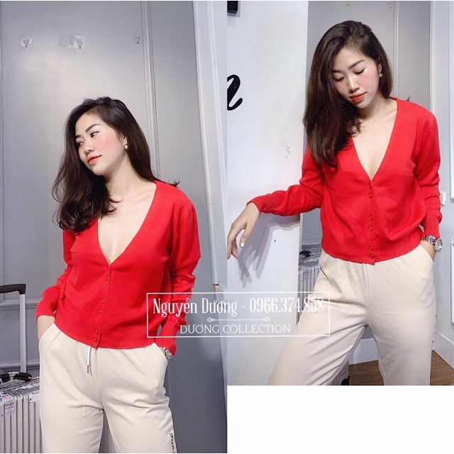 Áo Cardigan Len 6 Cúc (#410)_Xưởng May Quang Anh