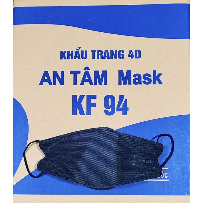 ✅ Thùng 300 cái khẩu trang kf94 An Tâm Mask màu Đen 4 lớp kháng khuẩn