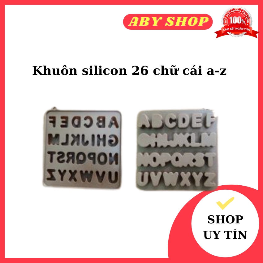 Khuôn silicon 26 chữ cái a-z ⚡ MẪU MỚI ⚡ khuôn silicon làm rau câu tạo hình bảng chữ cái độc đáo, lạ mắt