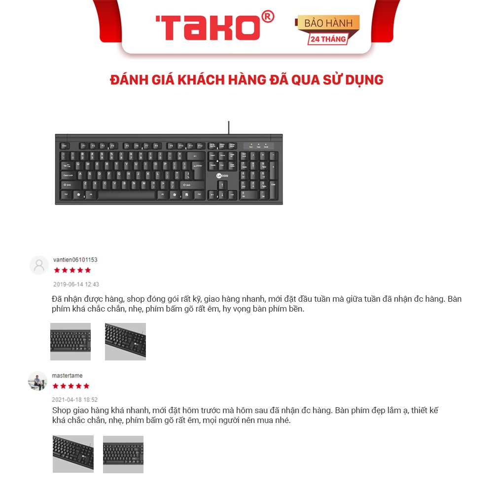 Bàn phím máy tính Lecoo KB101 có dây cổng usb. Chính hãng, BH 24 tháng