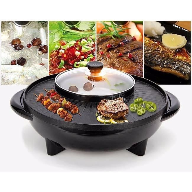 Nồi Lẩu Nướng BBQ Hàn Quốc 2in1 Tròn