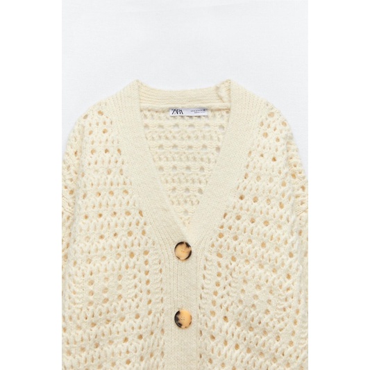Order áo len xuất dư ZARA của nữ Áo cardigan dệt kim oversize