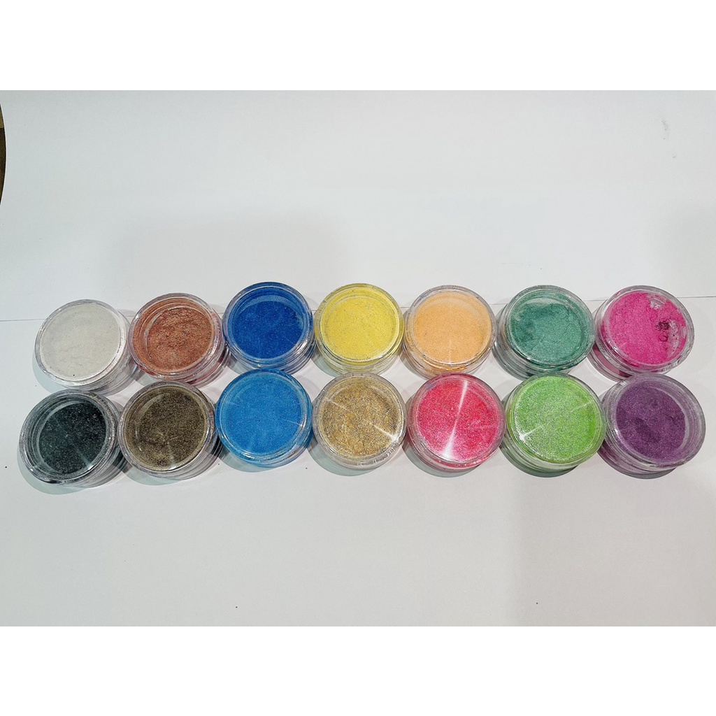 Set 14 màu nhủ ánh kim pha resin,keo,sơn,nhựa,silicon