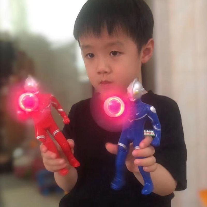 Đồ chơi quạt cầm tay siêu nhân, người nhện phát sáng cho bé KingKids