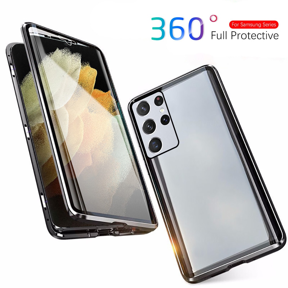 Bao Da Nắp Gập Nam Châm 360 Độ Cho Samsung Galaxy S 21 S21 Ultra Plus S21Ultra S21 +