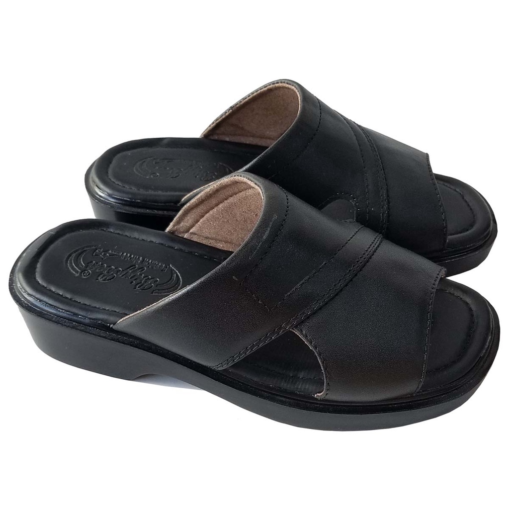 Dép nam đế cao da bò thật BIGGBEN cao 4 cm HKD455