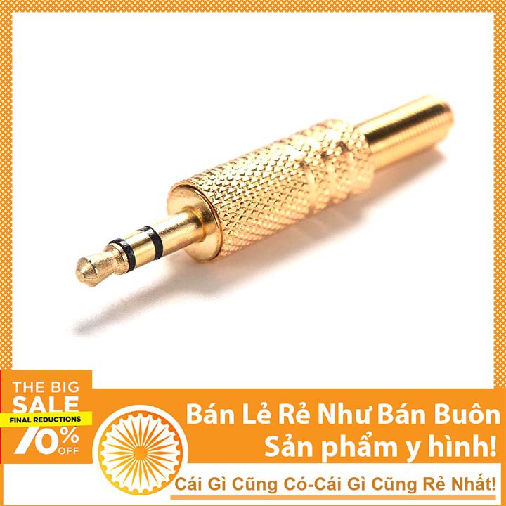 Anasa Jack Audio 3.5mm Kim Loại Màu Vàng Chân Hàn Jack Âm Thanh Chế Tai Nghe Loa Nghe Nhạc Anasa