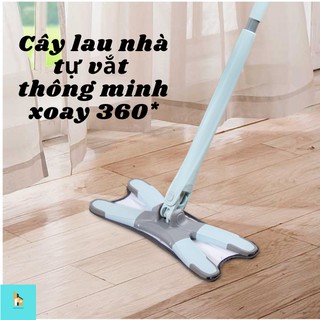 Cây lau nhà thông minh [GIÁ SIÊU RẺ] hàng loại 1, với thiết kế tiện ích đơn giản với đầu xoay 360 mềm mịn thấm hút dàng