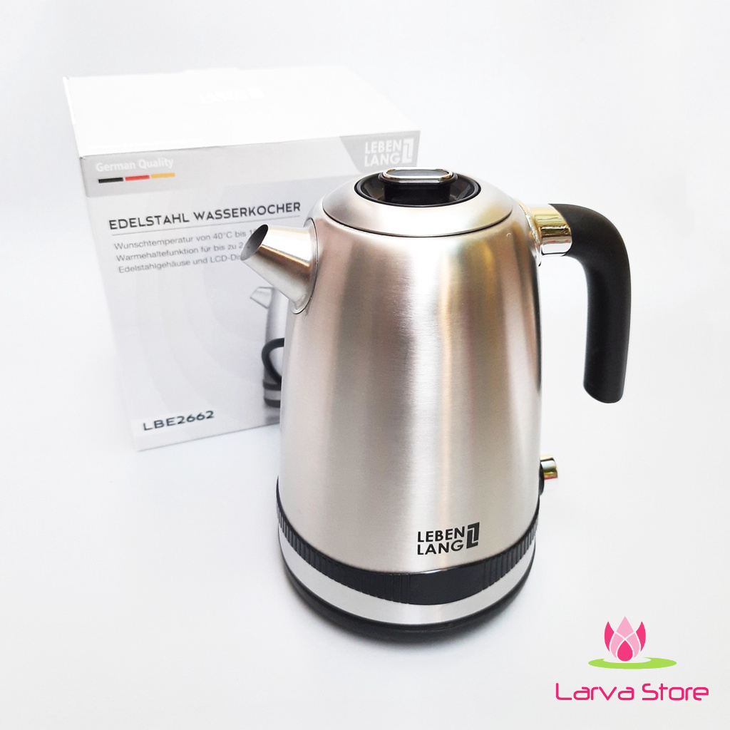 Ấm Siêu Tốc LEBENLANG 1.8L Inox 304 Đèn LED Hiển Thị Nhiệt Độ LBE2662 - 2 Năm Bảo Hành - Larva Store