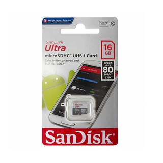 Mua Thẻ nhớ Micro SDHC Sandisk 16GB (class 10) Ultra - Bảo hành 84 tháng