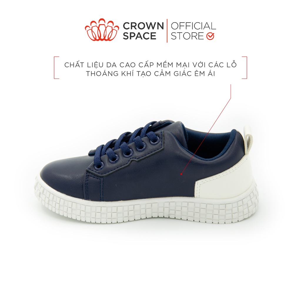 Giày Thể Thao Sneaker Bé Trai Đi Học Đi Chơi Crown Space Cao Cấp CRUK253 Nhẹ Êm, Chống Hôi Chân Size 28 đến 36