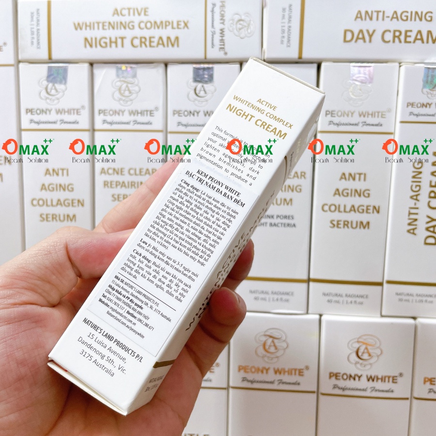 KEM PEONY WHITE BAN ĐÊM - ACTIVE WHITENING COMPLEX - HỖ TRỢ CẢI THIỆN NÁM DA 30ml