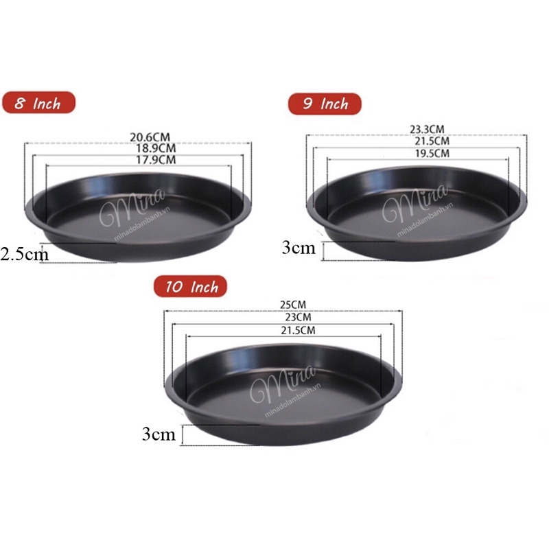 Khay/khuôn làm bánh PIZZA nhiều size