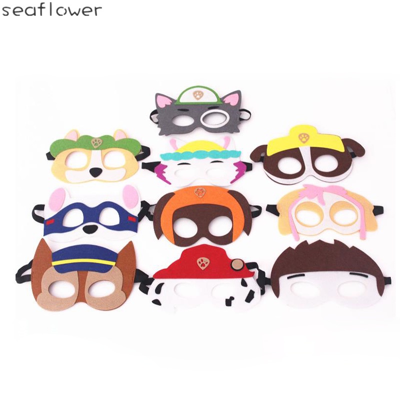 Set 10 Mặt Nạ Vải Nỉ Bảo Vệ Mắt Dành Cho Ba Mẹ Và Bé Trong Các Bữa Tiệc