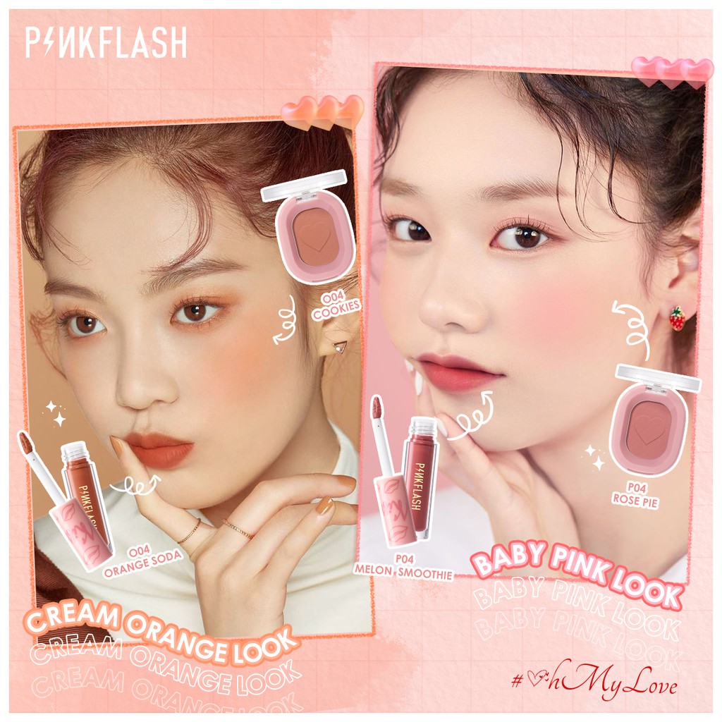 Phấn má hồng PinkFlash trang điểm tự nhiên 9 màu tùy chọn