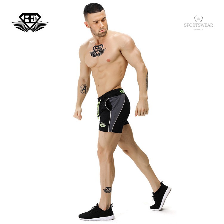 Quần tập gym thể thao short breathable sweat Body Engineers Sportswear Concept thoải mái đàn hồi vận động nam tính