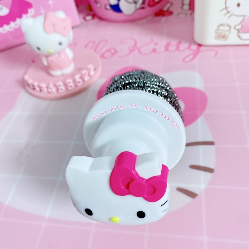 Dụng cụ cọ chà xoong nồi, cước chà nồi Hello Kitty