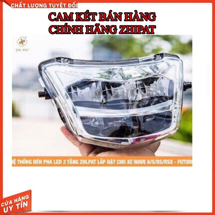 HỆ THỐNG ĐÈN PHA LED 2 TẦNG XE WAVE RS, WAVE ANPHA 2017-2019 CHÍNH HÃNG ZHIPAT