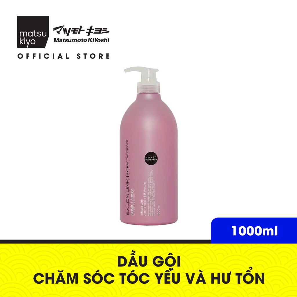 Dầu gội/Dầu xả chăm sóc tóc yếu và hư tổn Matsukiyo Salon Link - 1000ml