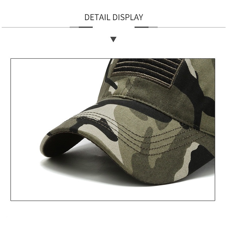 Mũ Lưỡi Trai Thêu Hình Lá Cờ Mỹ Thời Trang