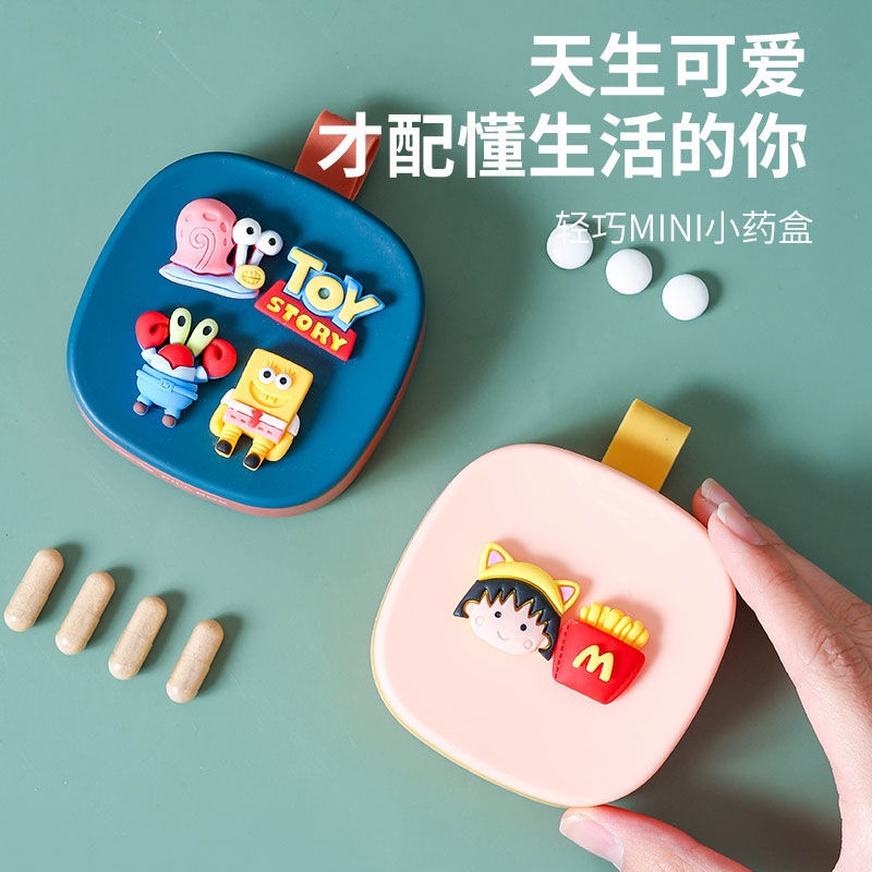 Hộp Đựng Thuốc 7 Ngăn Mini Chống Ẩm Mang Đi Du Lịch Tiện Lợi