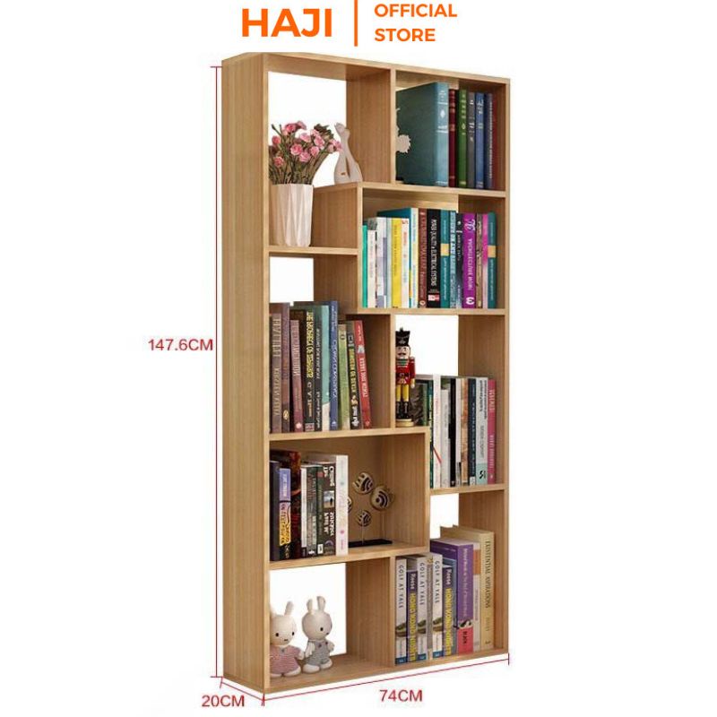 Kệ sách để sàn đa tầng thông minh HAJI chống đổ thiết kế hiện đại - A42