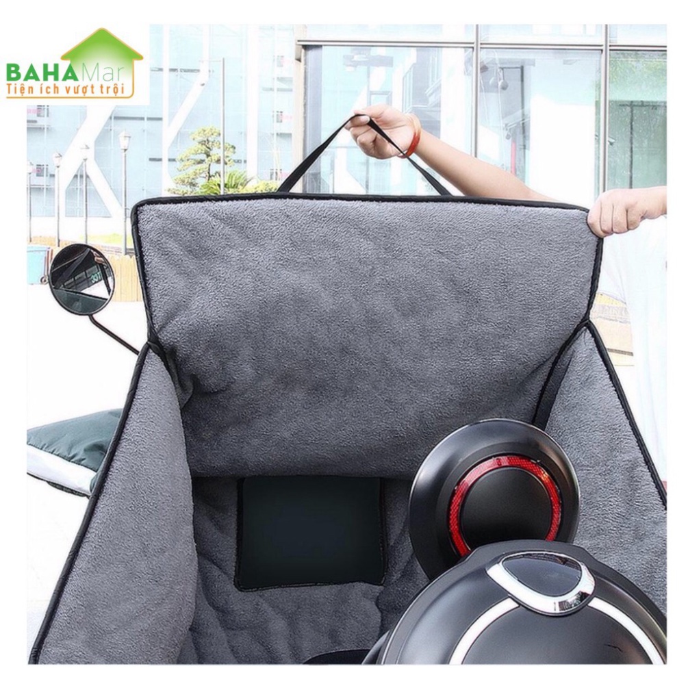 TẤM ÁO CHẮN GIÓ ĐI XE MÁY MÙA ĐÔNG  CHỐNG LẠNH KHÔNG THẤM NƯỚC "BAHAMAR" giữ ấm, chống gió khi đi xe máy