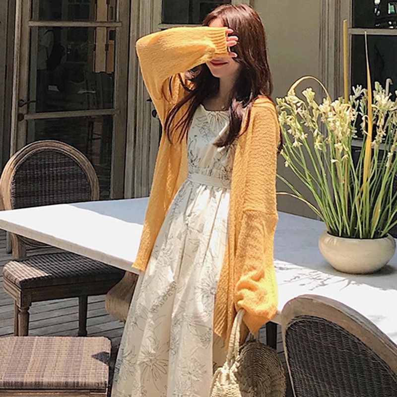 🌺KPY215082148 ÁO KHOÁC CARDIGAN LEN MỎNG DÁNG DÀI🌺