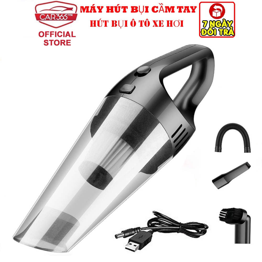 Máy hút bụi không dây cho xe hơi CAR365VN cao cấp - Hút mạnh, hoạt động êm ái và tiện lợi