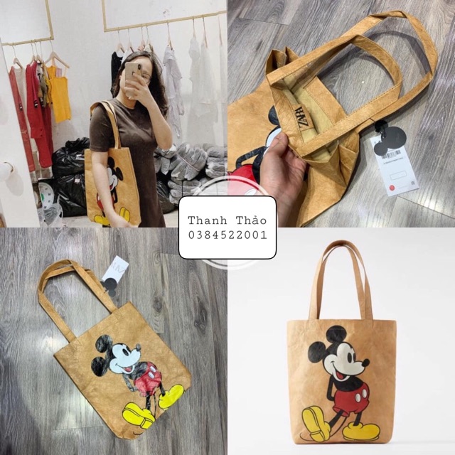 Túi da tote mickey
