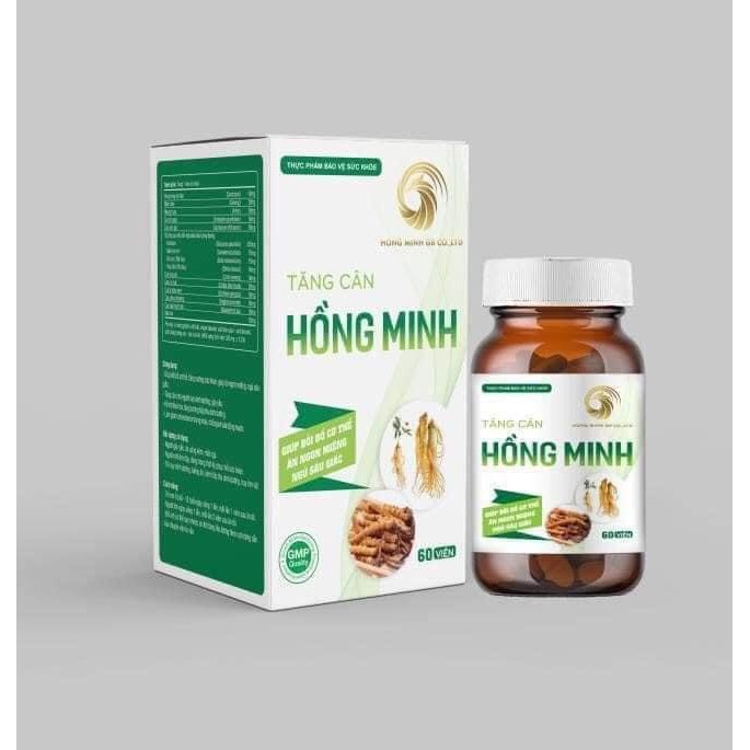 Tăng cân Hồng Minh (Nấm linh chi) 30 viên và 60 viên (Mẫu mới)