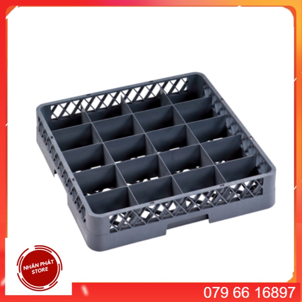 RACK ĐỰNG LY 20 NGĂN - SỬ DỤNG ĐƯỢC CHO MÁY RỬA CHÉN CÔNG NGHIỆP