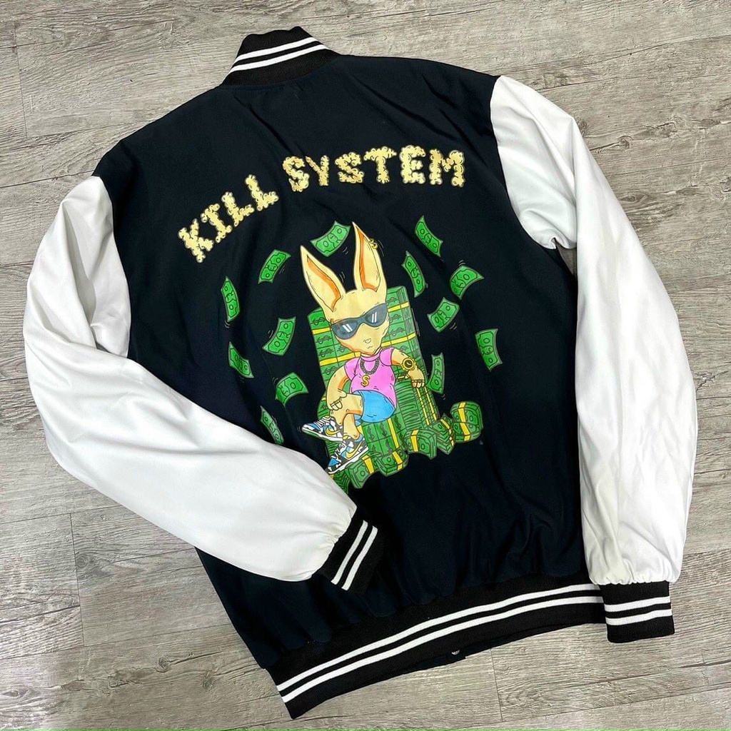 Áo Khoác Bomber Kill System In Cat Money Chất Đẹp ❤️ Áo Khoác Dù 2 Lớp Unisex Mèo Tiền
