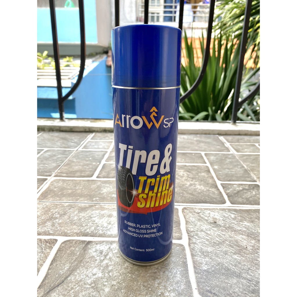 Chai xịt đa năng phục hồi màu nhựa đen nhám ARROW SP Tire & Trim Shine