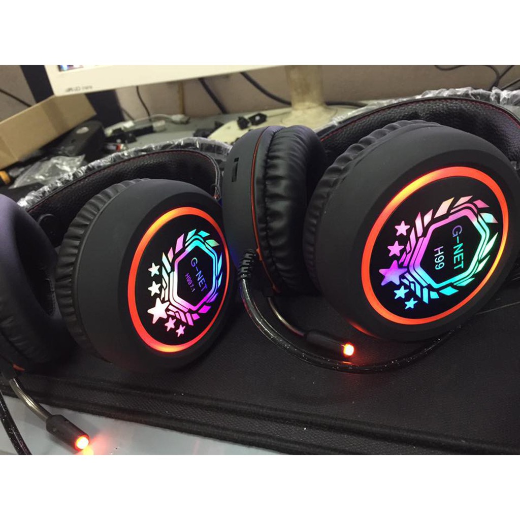 Tai nghe Gaming Gnet H99 âm thanh 7.1 - Led đổi màu - Bass siêu căng - Bảo hành 12 tháng