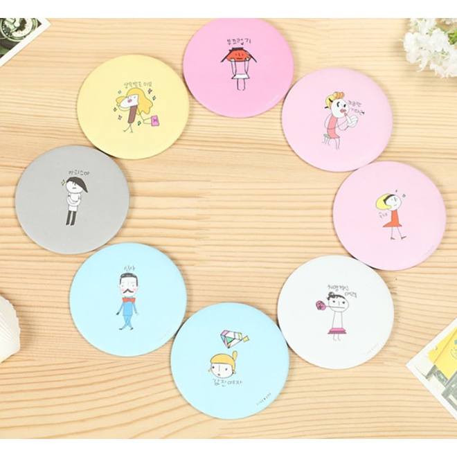Gương Mini Cầm Tay Đáng Yêu - Gương tròn bỏ túi tiện dụng