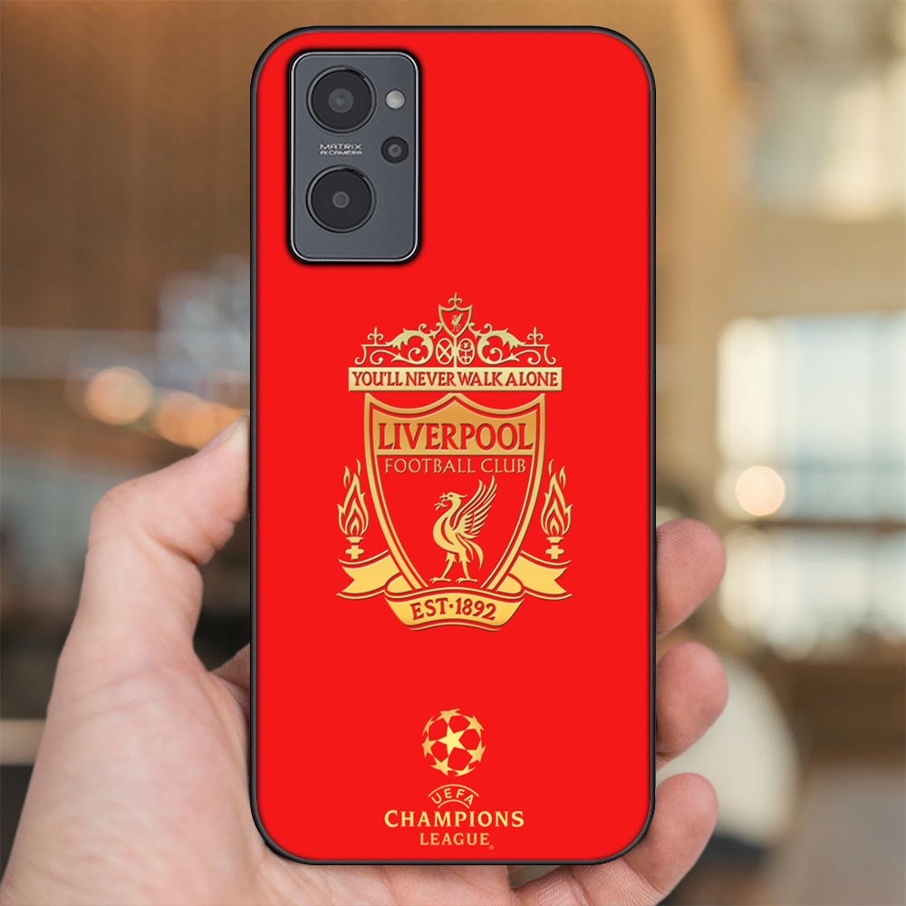 Ốp lưng Realme 9i viền đen in hình Liverpool FC