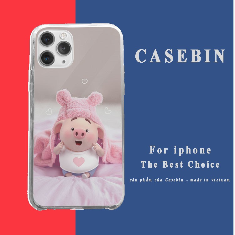 Ốp chống sốc heo màu hồng Iphone 7/7Plus/8/8Plus/X/Xs/Xs Max/11/11 Promax/12/12 Promax PIG20210161