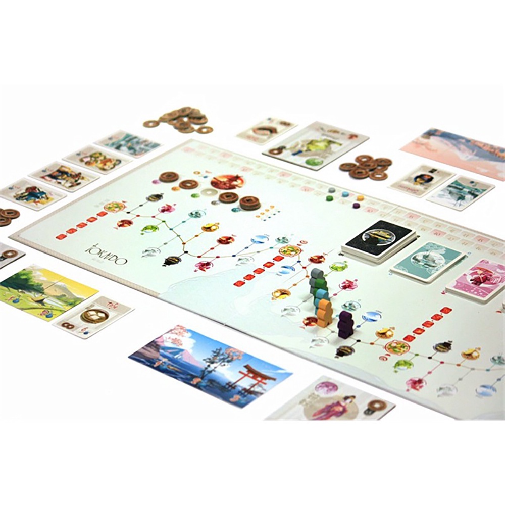 Tokaido Adult Broad Game Bộ Thẻ Bài Trò Chơi Tokaido Lữ Khách Xứ Mặt Trời BG46