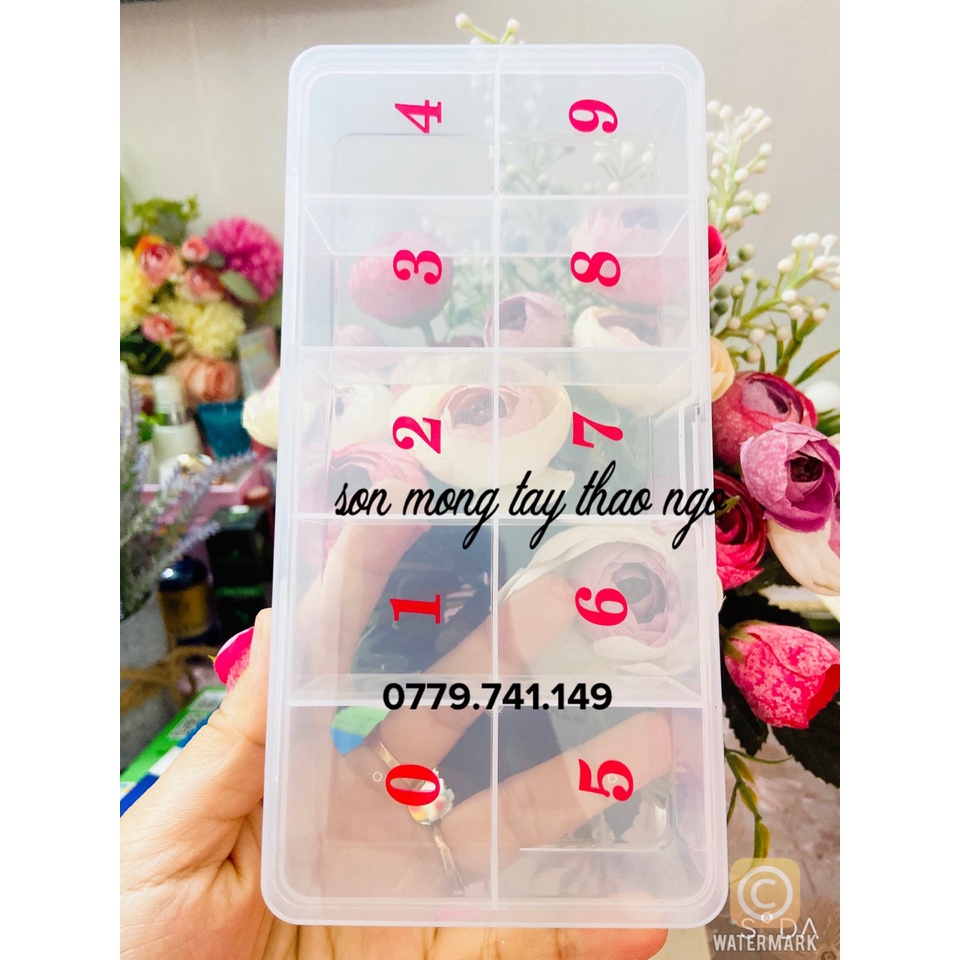 (Hàng mới về) Hộp đựng móng giả 10 ngăn dành cho Nail