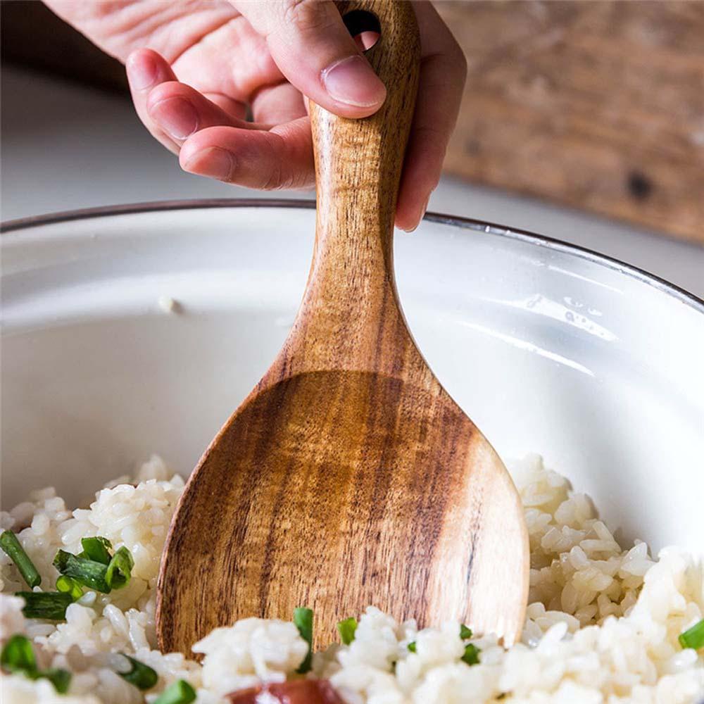 Muỗng Gỗ Nấu Ăn Chống Dính Tiện Lợi Cho Nhà Bếp
