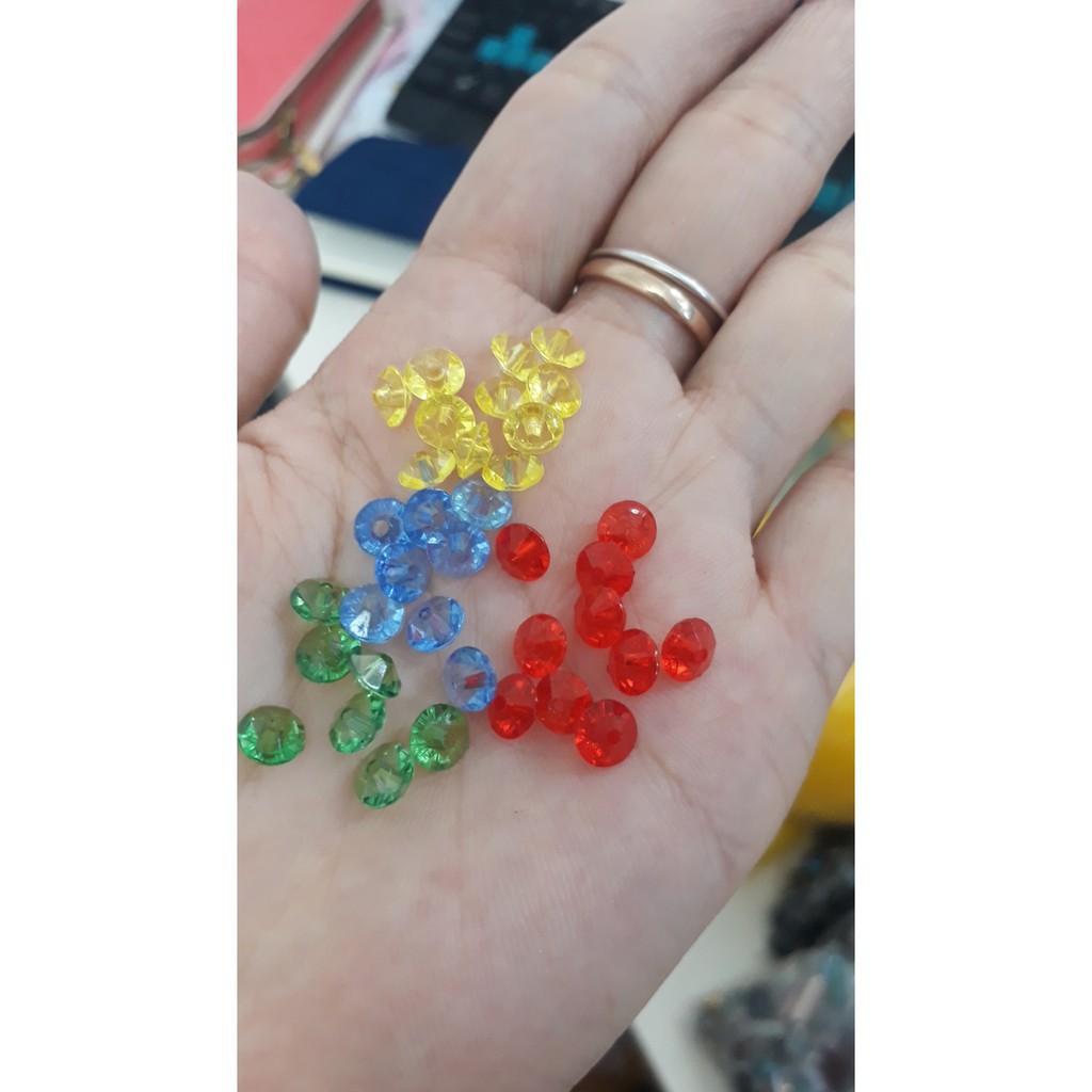 25gam cườm dĩa nhiều màu 4x6mm