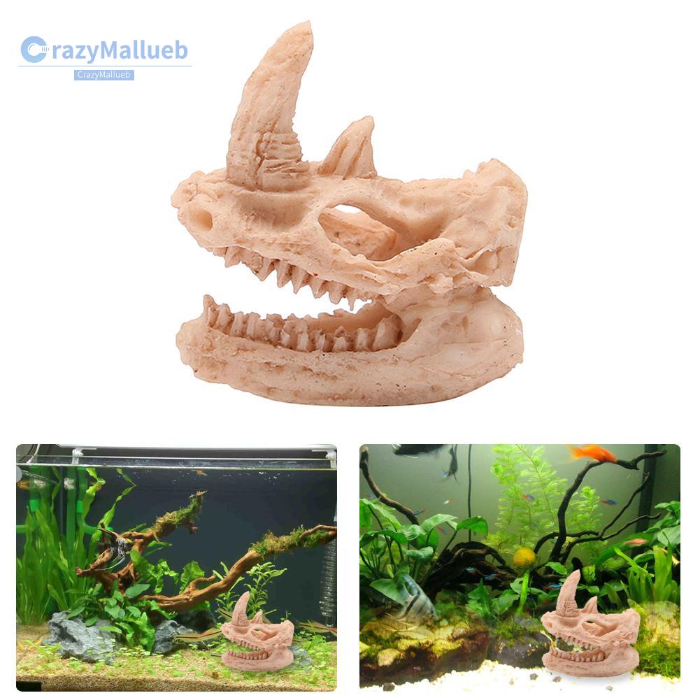 Mô hình bộ xương khủng long bằng nhựa trang trí bể cá