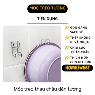 Móc Treo Chậu - Móc Dán Tường Treo Thau, Thớt, Rổ, Dụng Cụ Nhà Bếp Bằng Thép 9432