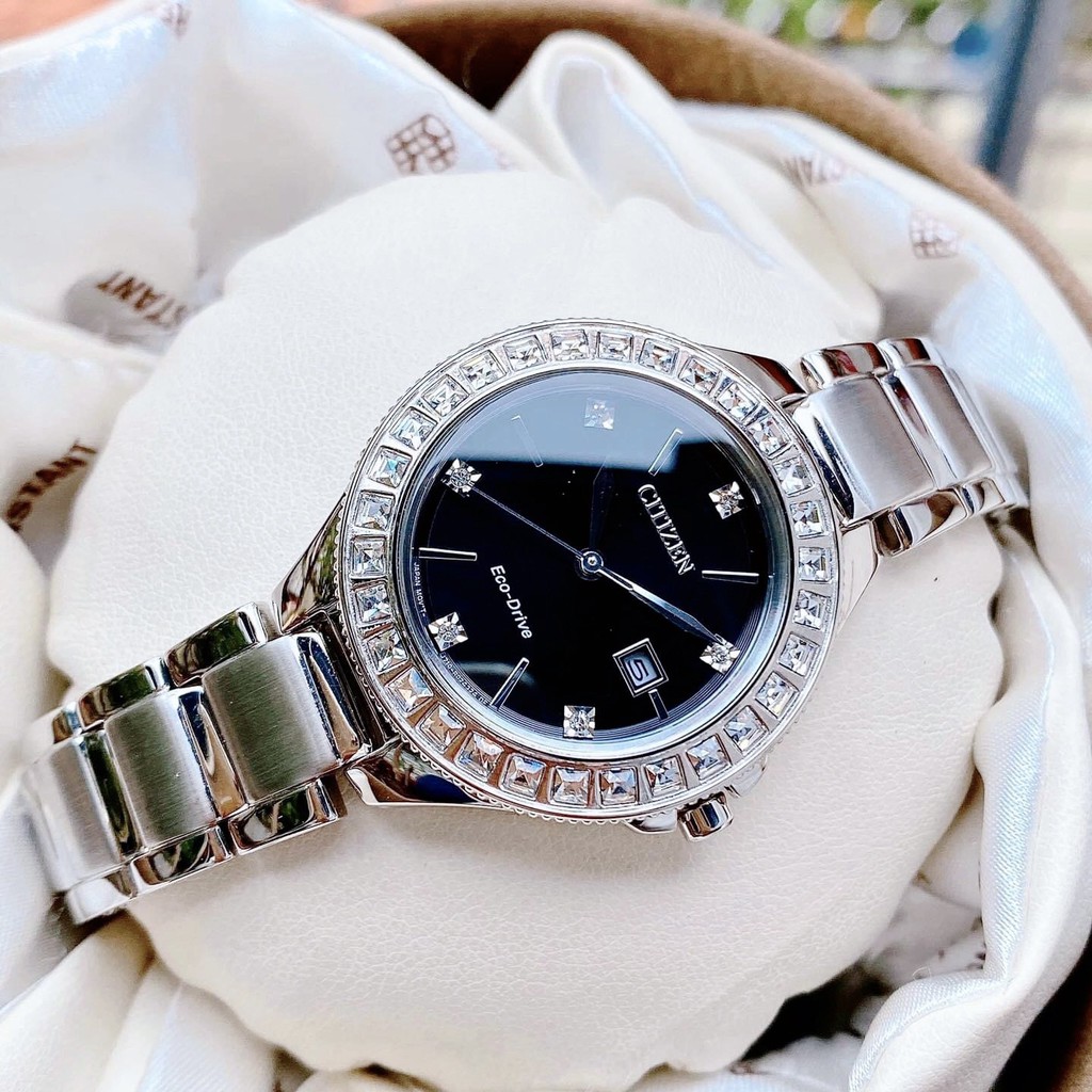 Đồng hồ nữ chính hãng Citizen Eco-drive Silhouettle - Máy Quartz pin năng lượng ánh sáng - Mặt kính cứng