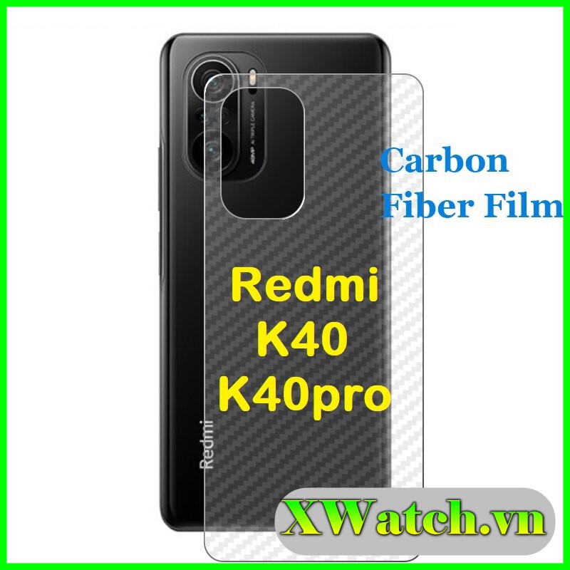 Miếng dán Carbon mặt lưng Xiaomi Note 11 pro Redmi 10 Mi 11T Mi 11 lite K40 pro Poco F3 Redmi K40 Gaming chống vân tay